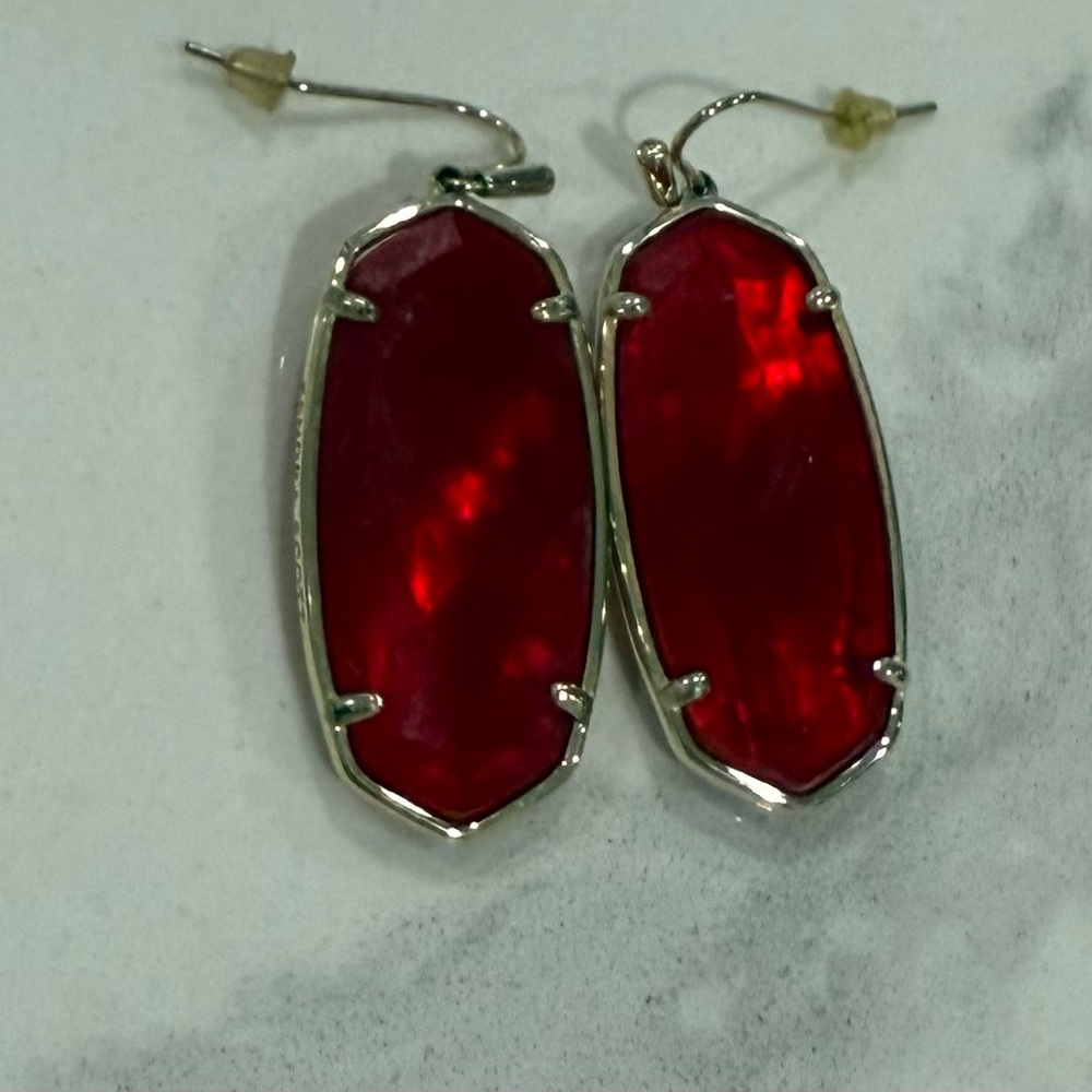 Kendra Scott Vibrant Red Earrings